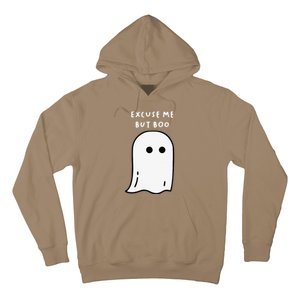 Excuse Me But Boo Cute Ghost Halloween Funny Spooky Season Hoodie