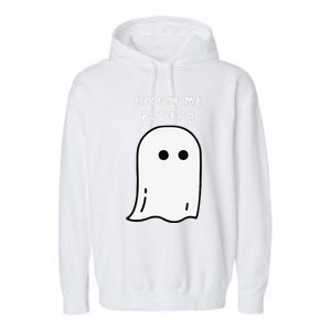 Excuse Me But Boo Cute Ghost Halloween Funny Spooky Season Garment-Dyed Fleece Hoodie