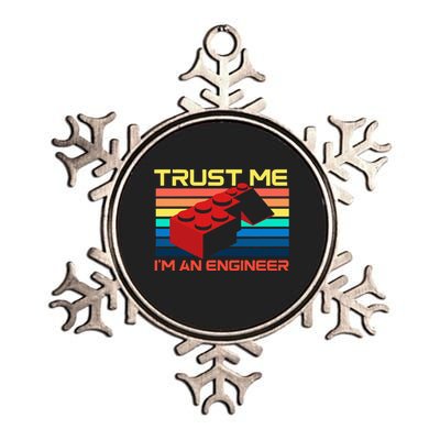 Engineer Master Builder Building Blocks Bricks Bricklayer Metallic Star Ornament
