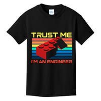 Engineer Master Builder Building Blocks Bricks Bricklayer Kids T-Shirt