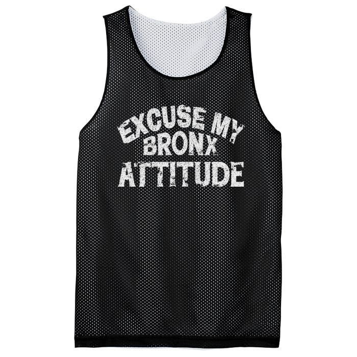 Excuse My Bronx New York Attitude Funny Ny Mesh Reversible Basketball Jersey Tank