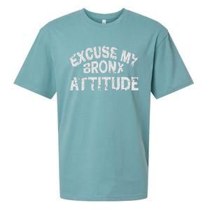 Excuse My Bronx New York Attitude Funny Ny Sueded Cloud Jersey T-Shirt