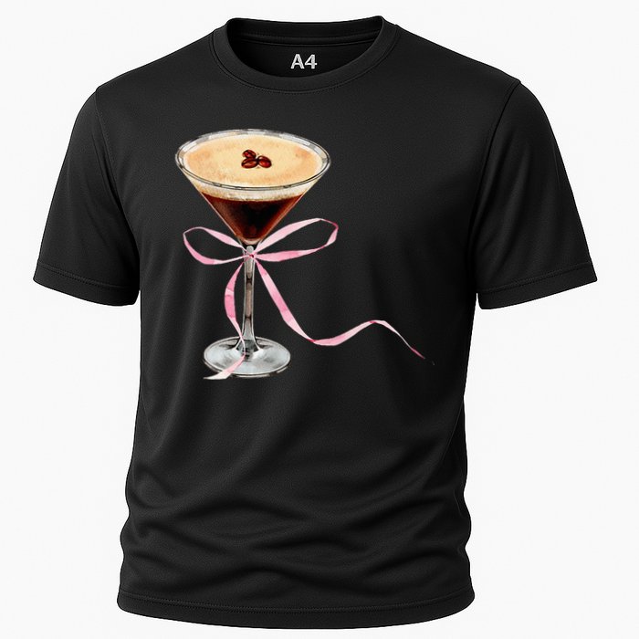 Espresso Martini Bow Graphic Cooling Performance Crew T-Shirt