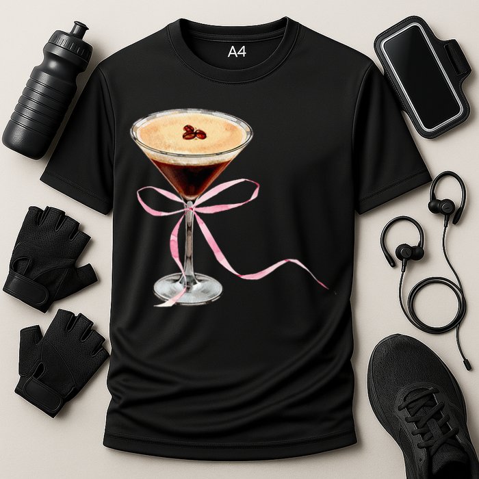 Espresso Martini Bow Graphic Cooling Performance Crew T-Shirt