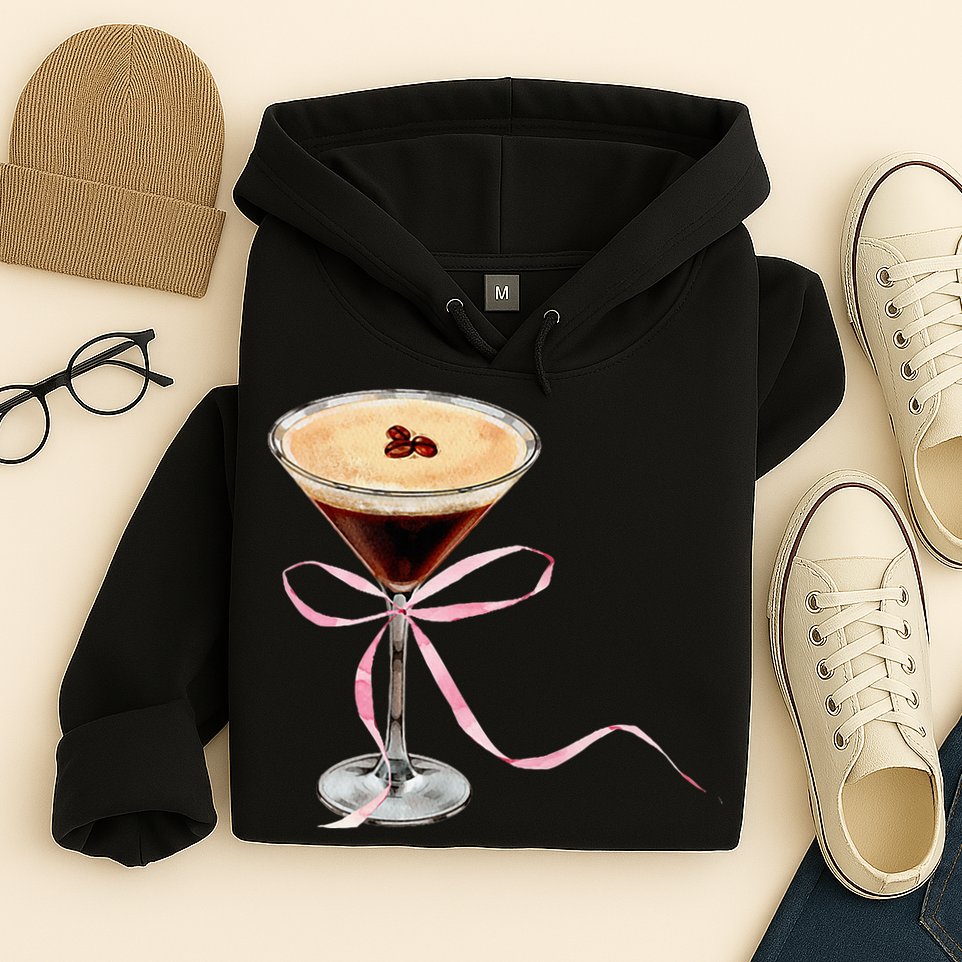 Espresso Martini Bow Graphic Hoodie