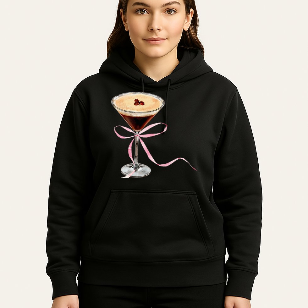 Espresso Martini Bow Graphic Hoodie