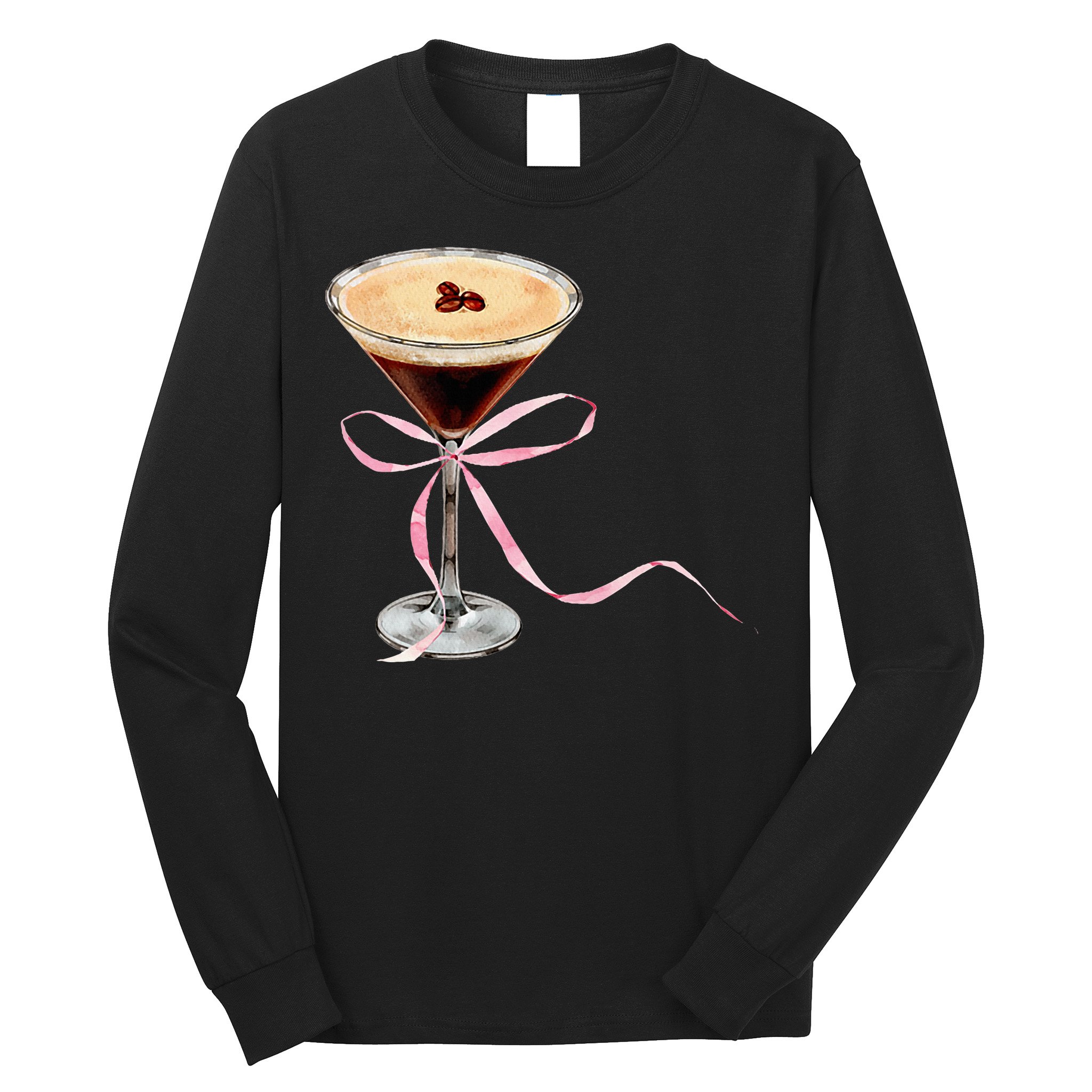 Espresso Martini Bow Graphic Long Sleeve Shirt