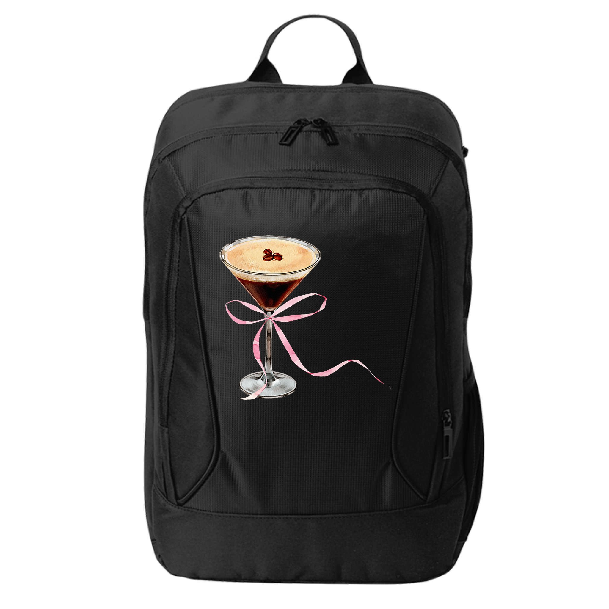 Espresso Martini Bow Graphic City Backpack