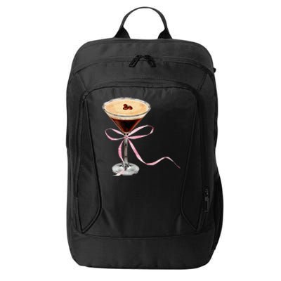 Espresso Martini Bow Graphic City Backpack