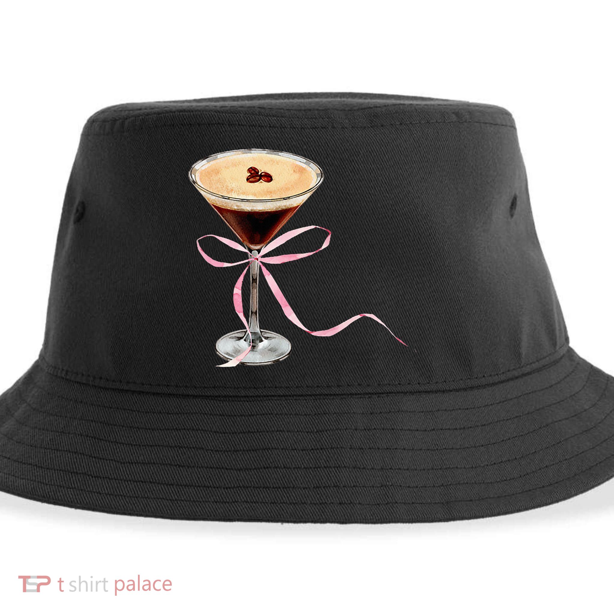 Espresso Martini Bow Graphic Sustainable Bucket Hat