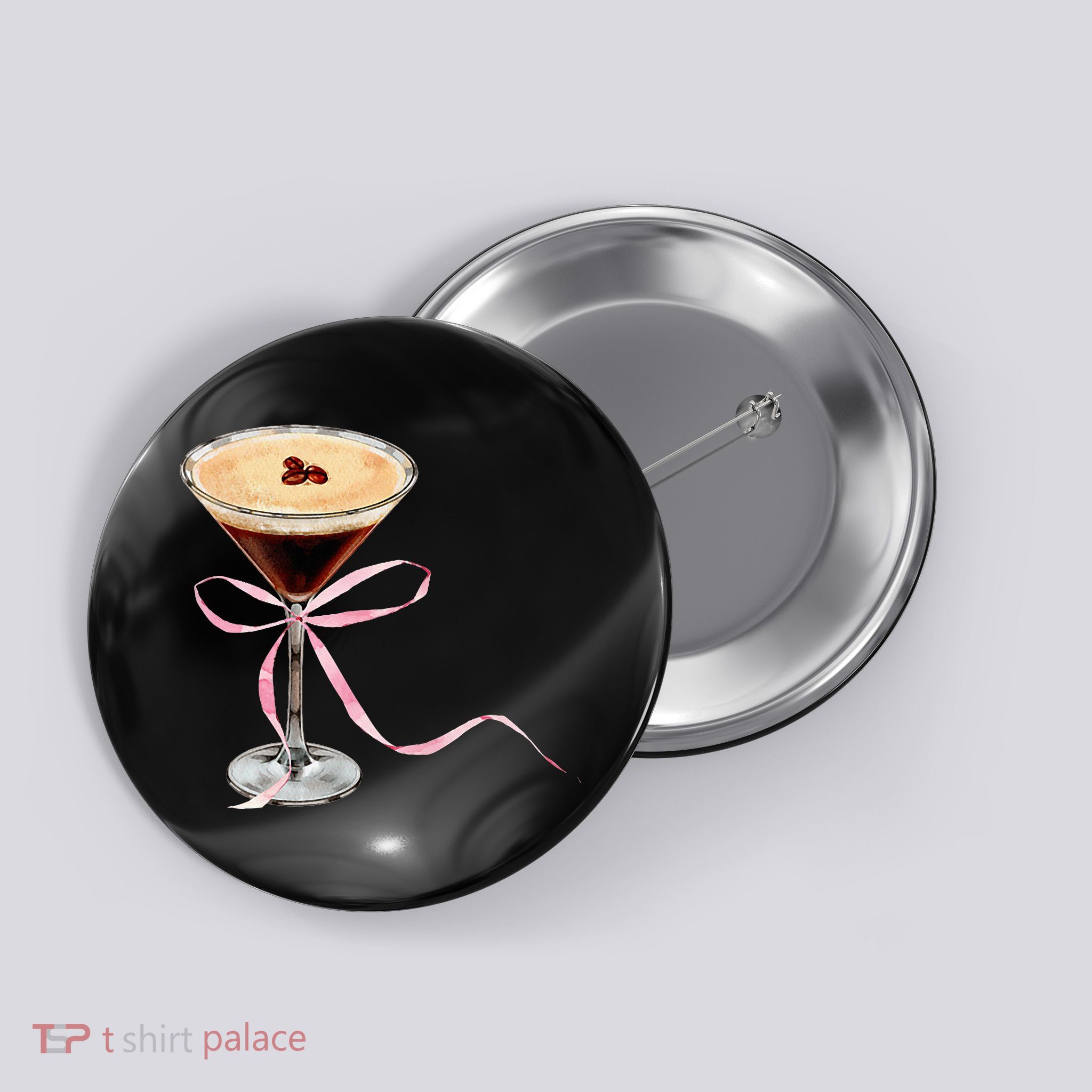 Espresso Martini Bow Graphic Button