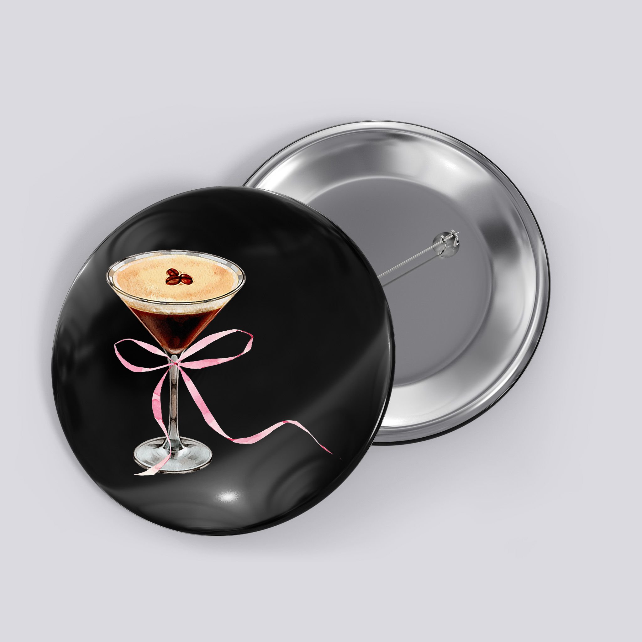 Espresso Martini Bow Graphic Button