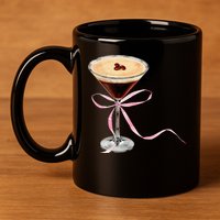Espresso Martini Bow Graphic 11oz C Handle Ceramic Mug