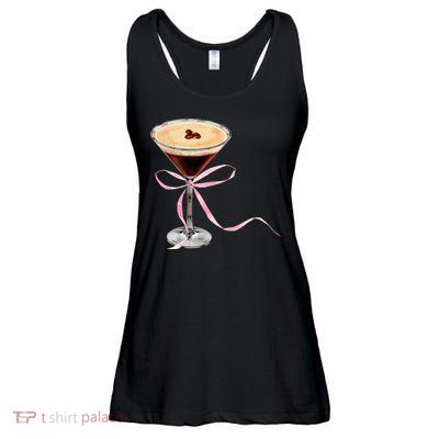 Espresso Martini Bow Graphic Ladies Essential Flowy Tank