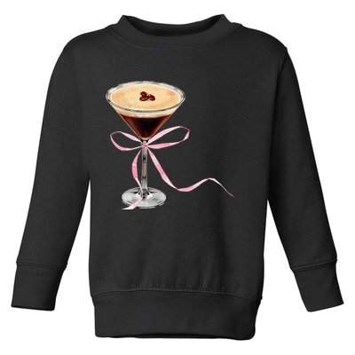 Espresso Martini Bow Graphic Toddler Sweatshirt