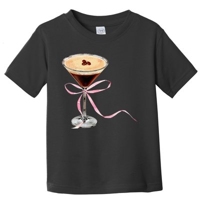 Espresso Martini Bow Graphic Toddler T-Shirt