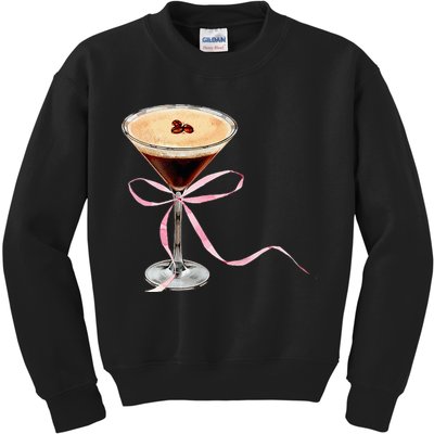 Espresso Martini Bow Graphic Kids Sweatshirt