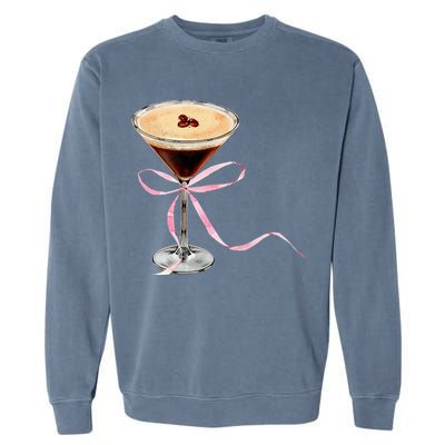 Espresso Martini Bow Graphic Garment-Dyed Sweatshirt
