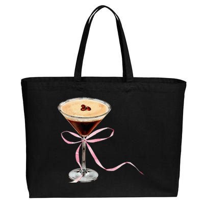 Espresso Martini Bow Graphic Cotton Canvas Jumbo Tote