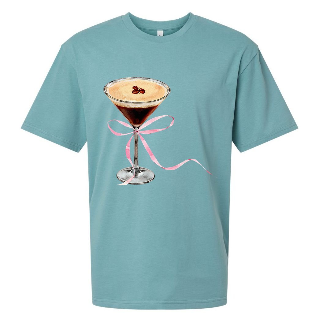 Espresso Martini Bow Graphic Sueded Cloud Jersey T-Shirt