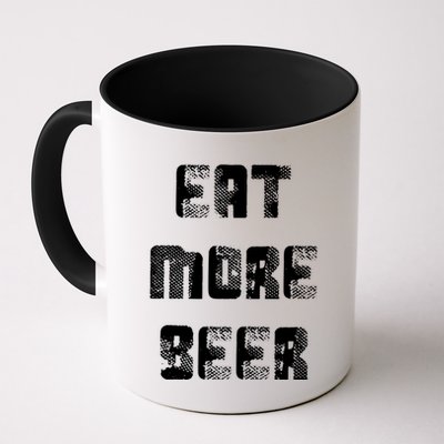 Eat More Beer Distressed Funny Drinking Mug