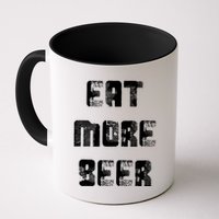 Eat More Beer Distressed Funny Drinking Mug