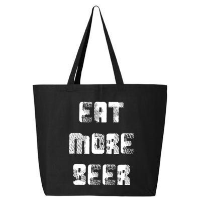 Eat More Beer Distressed Funny Drinking 25L Jumbo Tote