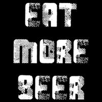 Eat More Beer Distressed Funny Drinking Women's V-Neck T-Shirt
