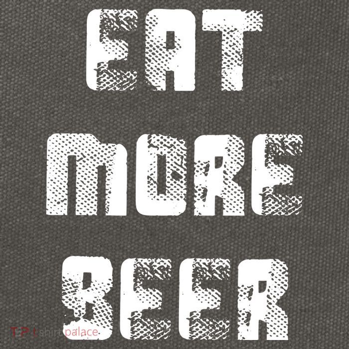 Eat More Beer Distressed Funny Drinking Cotton Canvas Backpack