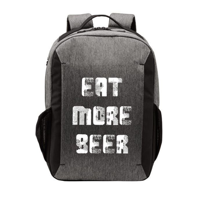 Eat More Beer Distressed Funny Drinking Vector Backpack
