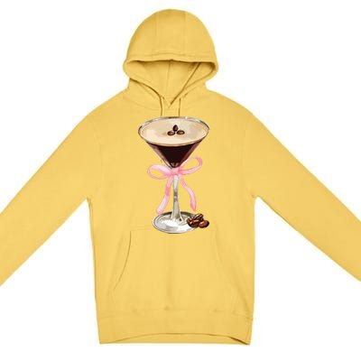 Espresso Martini Bow Graphic For Girl Women Premium Pullover Hoodie