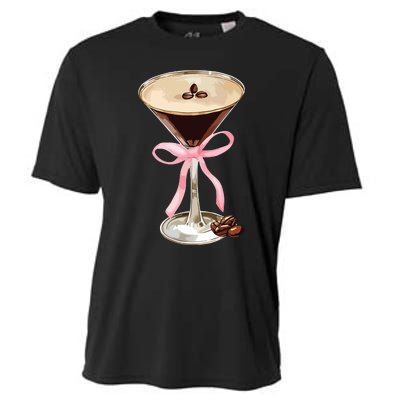 Espresso Martini Bow Graphic For Girl Women Cooling Performance Crew T-Shirt