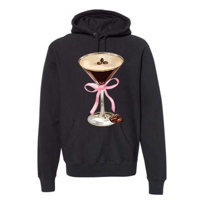 Espresso Martini Bow Graphic For Girl Women Premium Hoodie