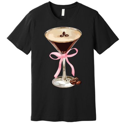 Espresso Martini Bow Graphic For Girl Women Premium T-Shirt