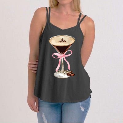 Espresso Martini Bow Graphic For Girl Women Women's Strappy Tank