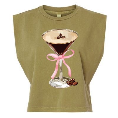 Espresso Martini Bow Graphic For Girl Women Garment-Dyed Women's Muscle Tee