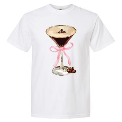 Espresso Martini Bow Graphic For Girl Women Garment-Dyed Heavyweight T-Shirt