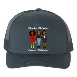 Educated Motivated Black Queen Melanin African American Gift Yupoong Adult 5-Panel Trucker Hat