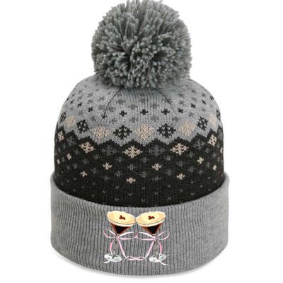 Espresso Martini Bow Graphic For Girl Women The Baniff Cuffed Pom Beanie