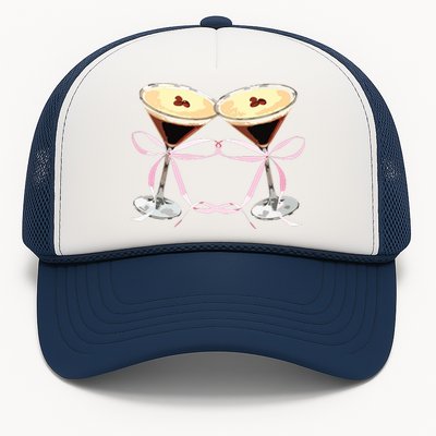 Espresso Martini Bow Graphic For Girl Women Trucker Hat