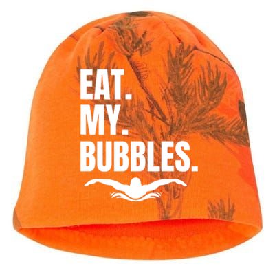 Eat My Bubbles For Swim Team Kati - Camo Knit Beanie