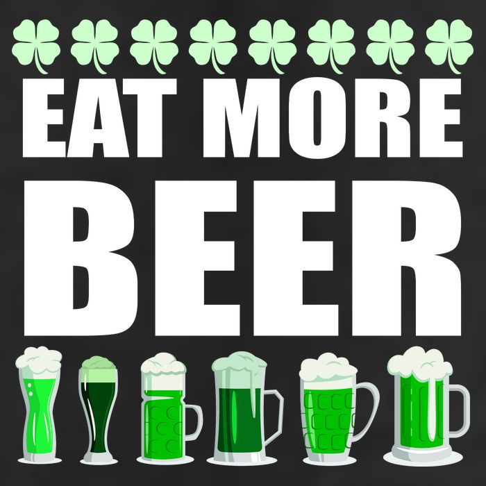 Eat More Beer St. Patrick's Day Irish Clover Green Beer 15oz Campfire Ceramic Mug