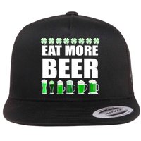 Eat More Beer St. Patrick's Day Irish Clover Green Beer Flatbill Hat