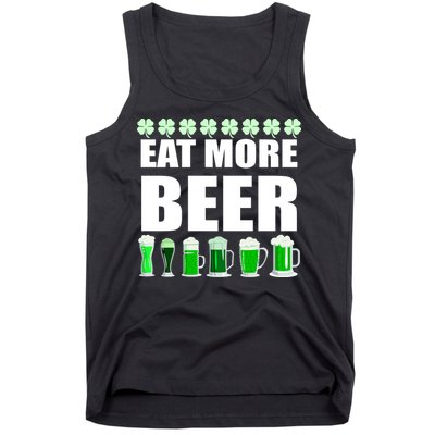 Eat More Beer St. Patrick's Day Irish Clover Green Beer Tank Top