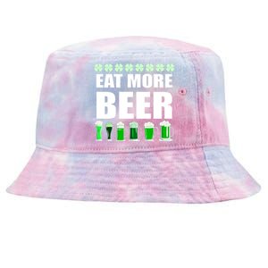 Eat More Beer St. Patrick's Day Irish Clover Green Beer Tie-Dyed Bucket Hat