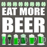 Eat More Beer St. Patrick's Day Irish Clover Green Beer Cotton Canvas Backpack