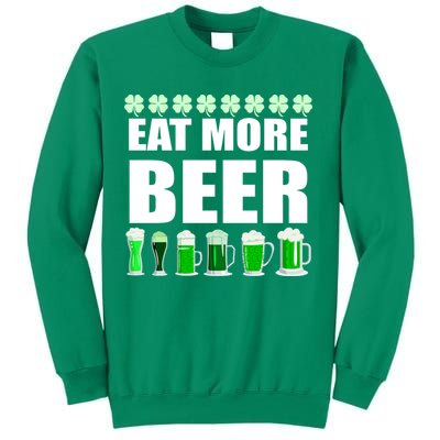 Eat More Beer St. Patrick's Day Irish Clover Green Beer Sweatshirt