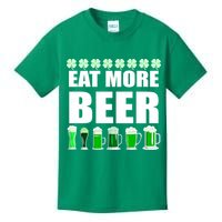 Eat More Beer St. Patrick's Day Irish Clover Green Beer Kids T-Shirt