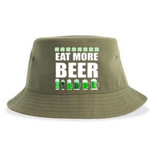 Eat More Beer St. Patrick's Day Irish Clover Green Beer Sustainable Bucket Hat