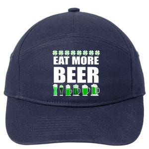 Eat More Beer St. Patrick's Day Irish Clover Green Beer 7-Panel Snapback Hat